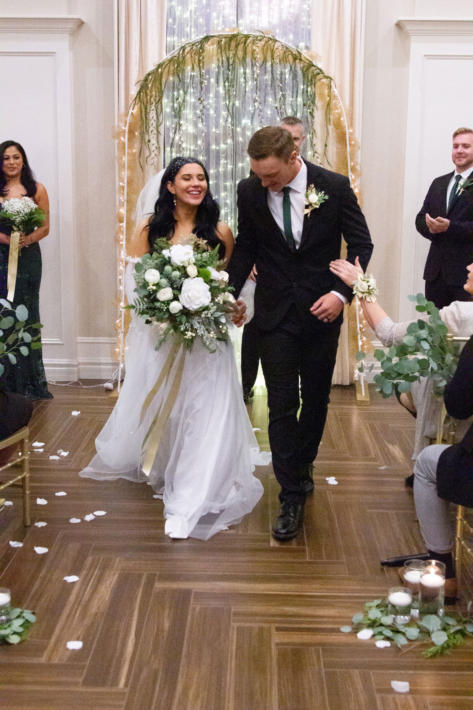 Wedding Ceremony featuring Custom Floral at Copper Creek Event Center in Springville, Utah
