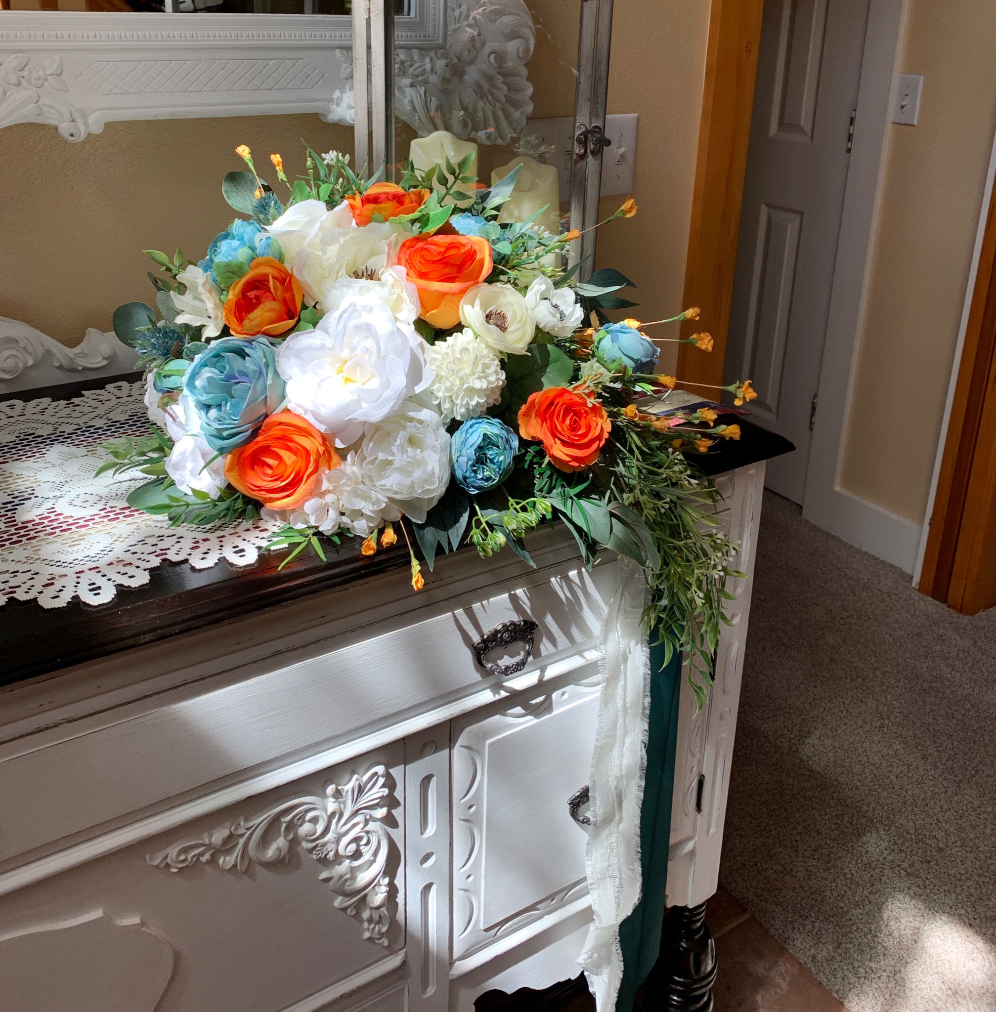 Custom Silk Floral Bridal Bouquet Wedding Floral Accessories