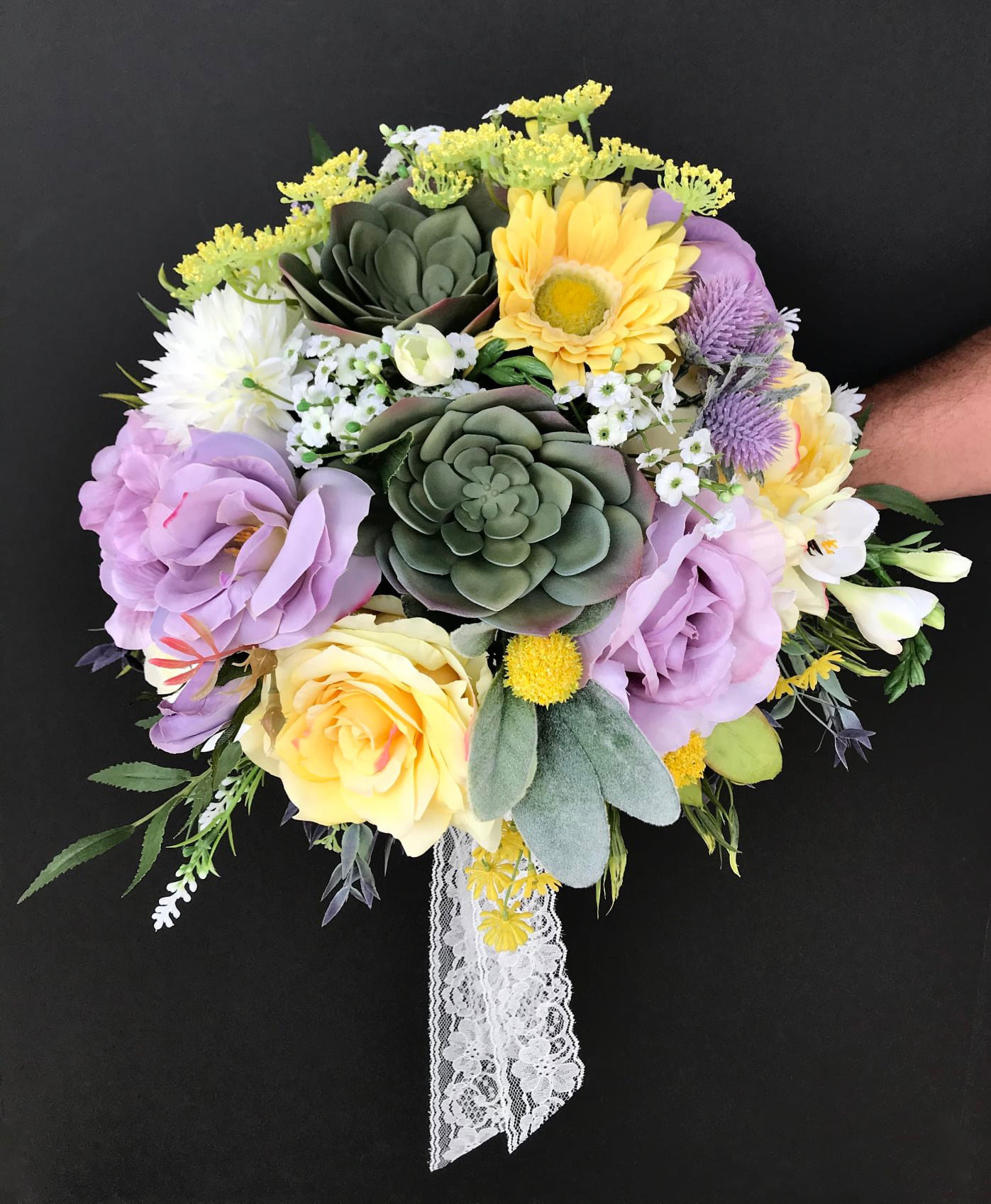 Custom Silk Floral Bridal Bouquet Wedding Floral Accessories