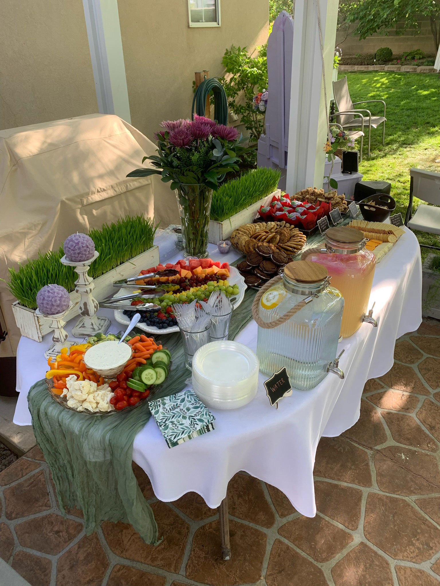 Wedding Reception at home backyard in South Jordan, Utah.