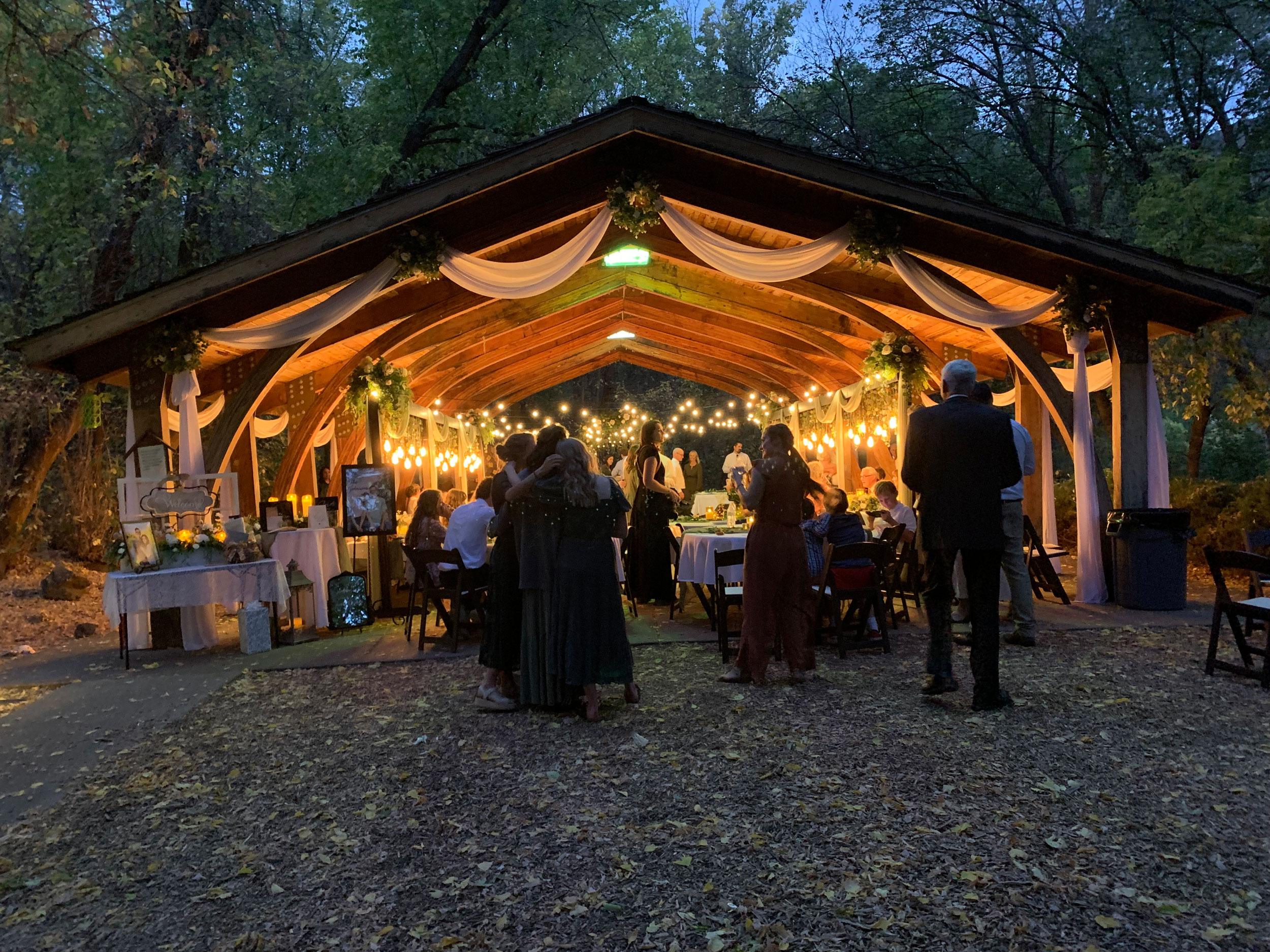 Camdas Wedding Floral and Rental Utah Cascading Vines Tan Ivory Lighted Table Arches