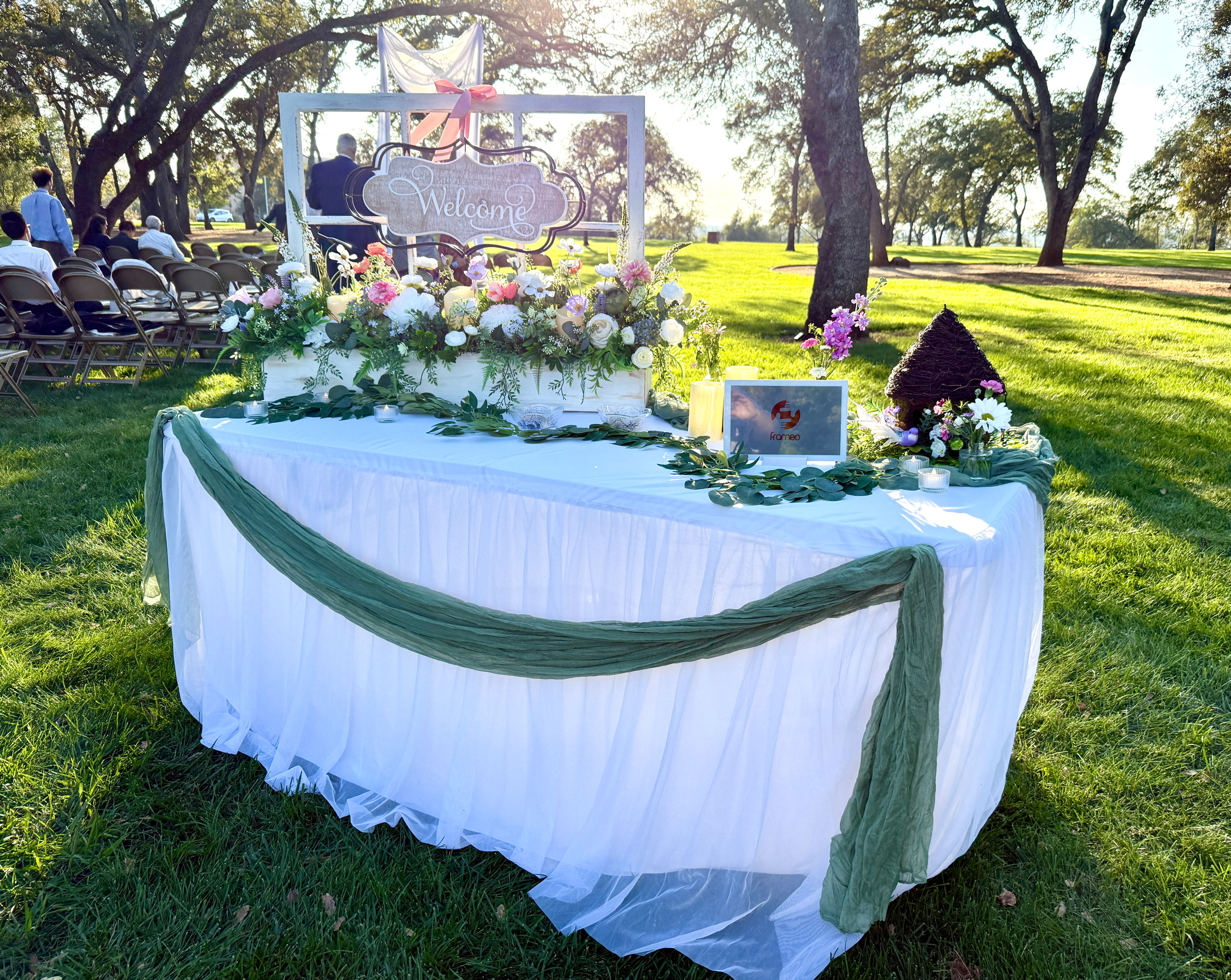 Camdas Wedding Floral and Rental Utah White Ivory Spring Flowers Added Window Box
