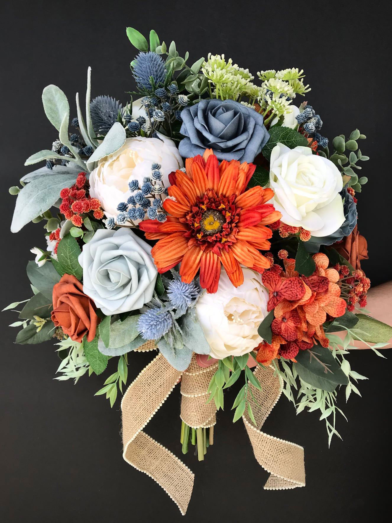 Custom Silk Floral Bridal Bouquet Wedding Floral Accessories